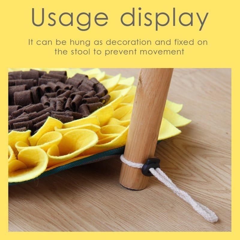 Sunflower Snuffle Mat — Nose Work & Slow Feeding Enrichment Mat for Dogs