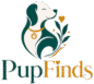 pupfinds logo text transparent small